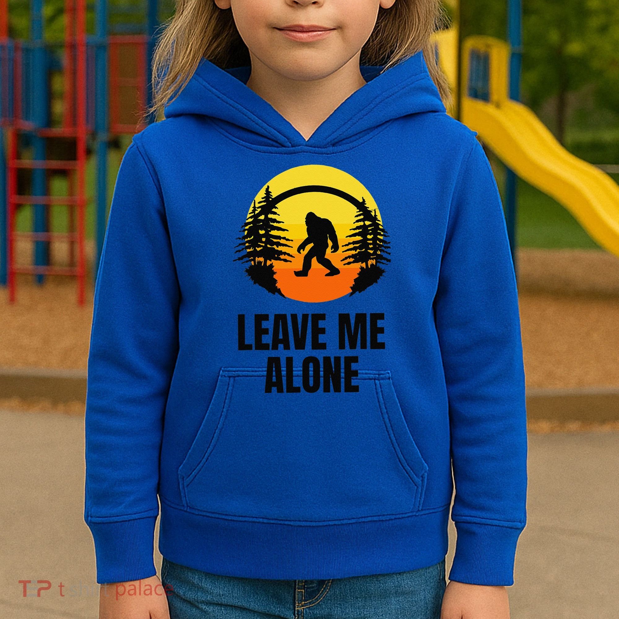 Leave Me Alone Bigfoot Halloween Kids Hoodie