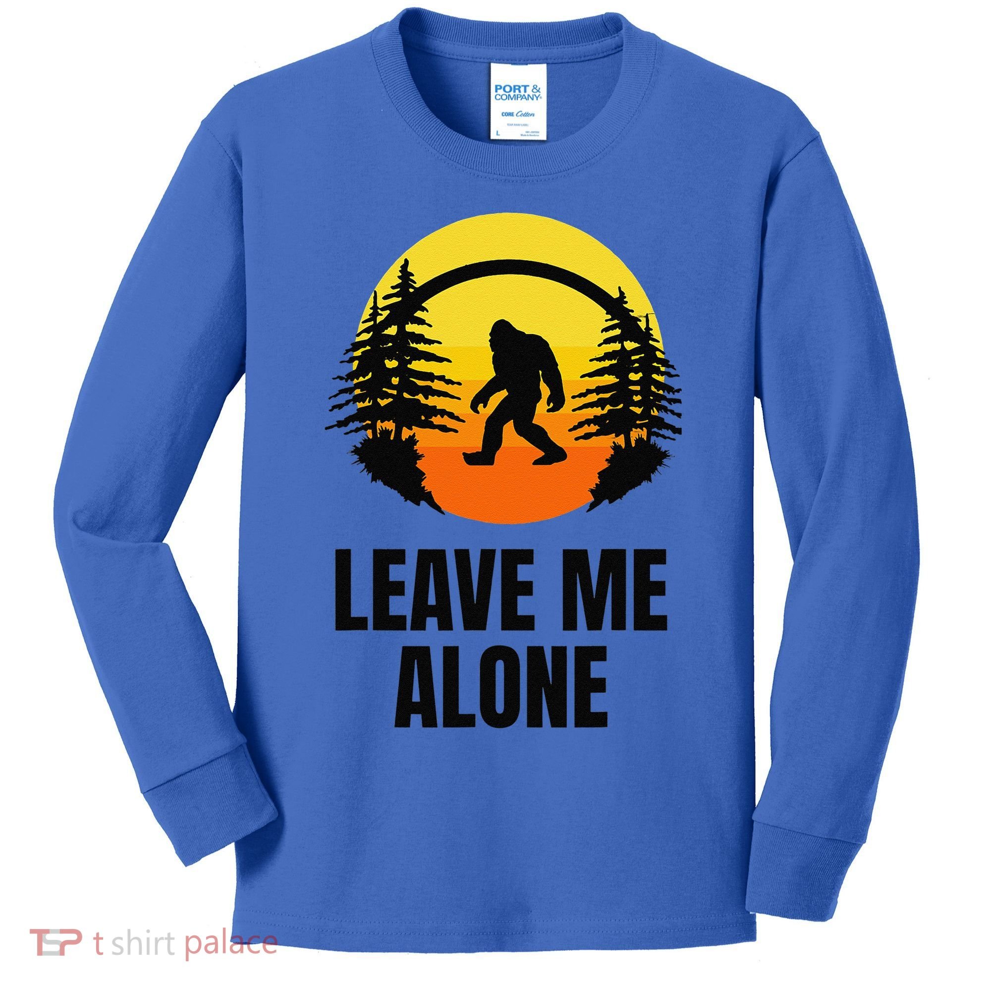 Leave Me Alone Bigfoot Halloween Kids Long Sleeve Shirt