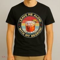 Leave Me Aloni With My Negroni Cocktail Drinker Drinking T-Shirt thumb 3