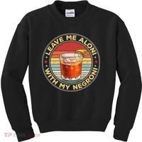 Leave Me Aloni With My Negroni Cocktail Drinker Drinking Kids Sweatshirt thumb 0