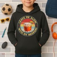 Leave Me Aloni With My Negroni Cocktail Drinker Drinking Kids Hoodie thumb 2