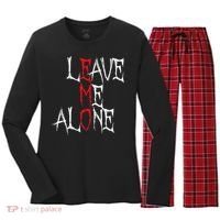 Leave Me Alone Emo Clothes Emocore Emo Music Fan Emo Women's Long Sleeve Flannel Pajama Set  thumb 0