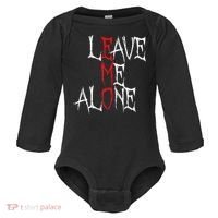 Leave Me Alone Emo Clothes Emocore Emo Music Fan Emo Baby Long Sleeve Bodysuit thumb 0