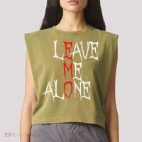 Leave Me Alone Emo Clothes Emocore Emo Music Fan Emo Garment-Dyed Women's Muscle Tee thumb 2
