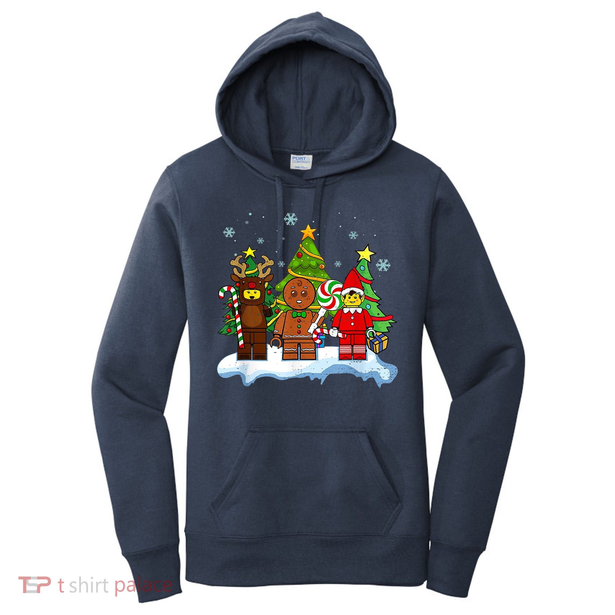 Lego Man Around The Christmas Kids Toddler Family Matching Women's Hoodie