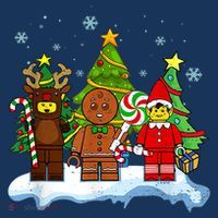 Lego Man Around The Christmas Kids Toddler Family Matching Women's Tank Top thumb 5