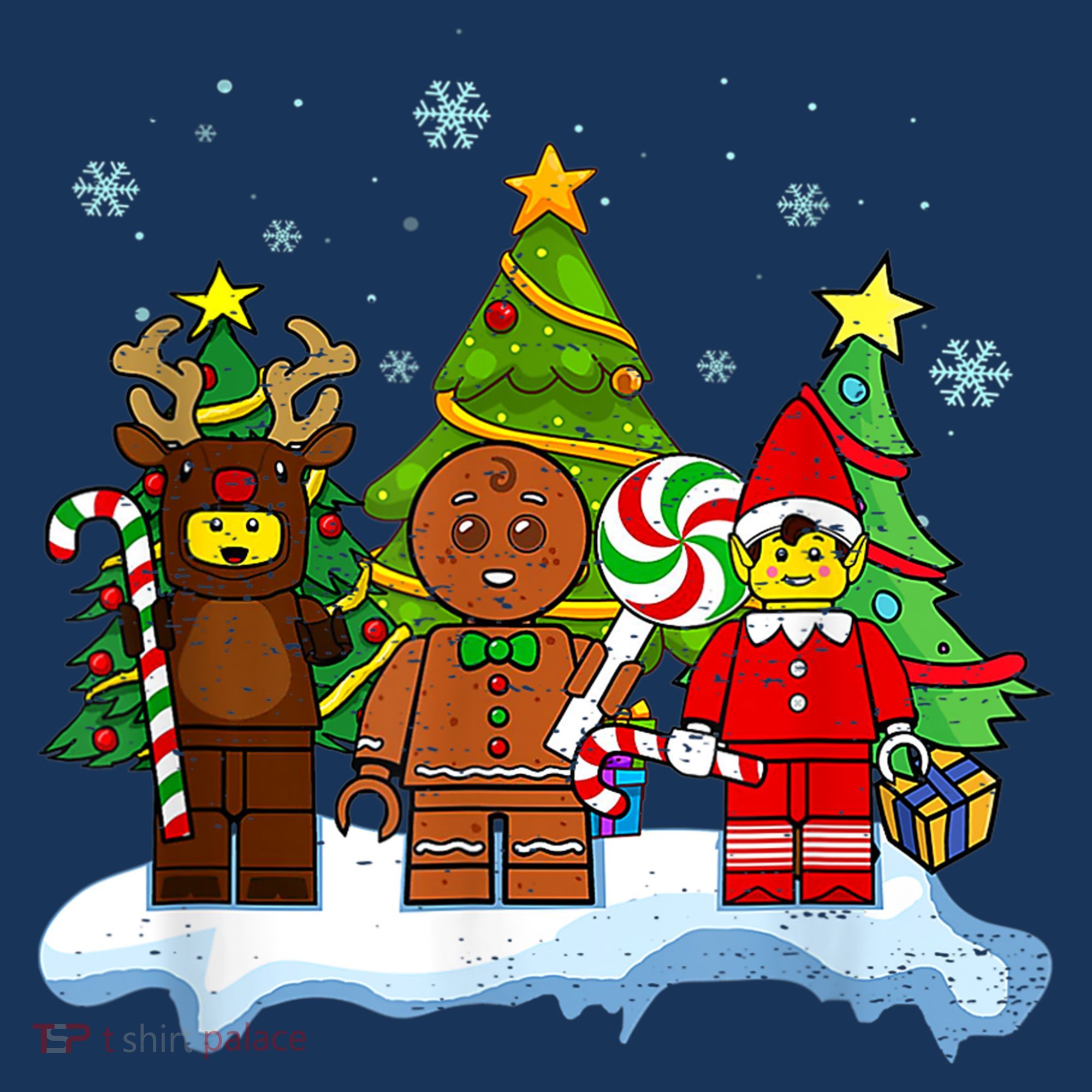 Lego Man Around The Christmas Kids Toddler Family Matching Women's Tank Top