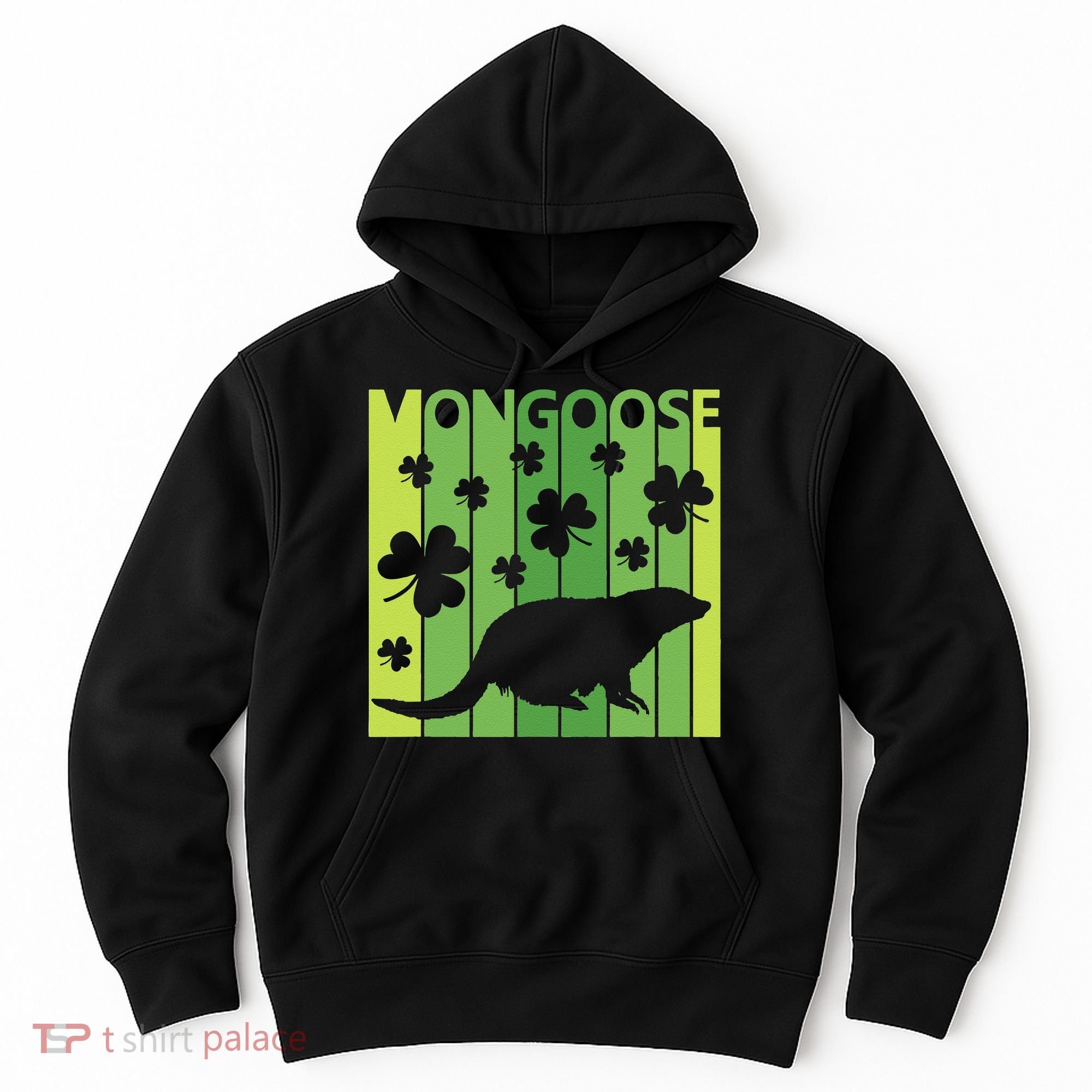 Lucky Mongoose Animal St Patrick's Day Irish Gift Hoodie