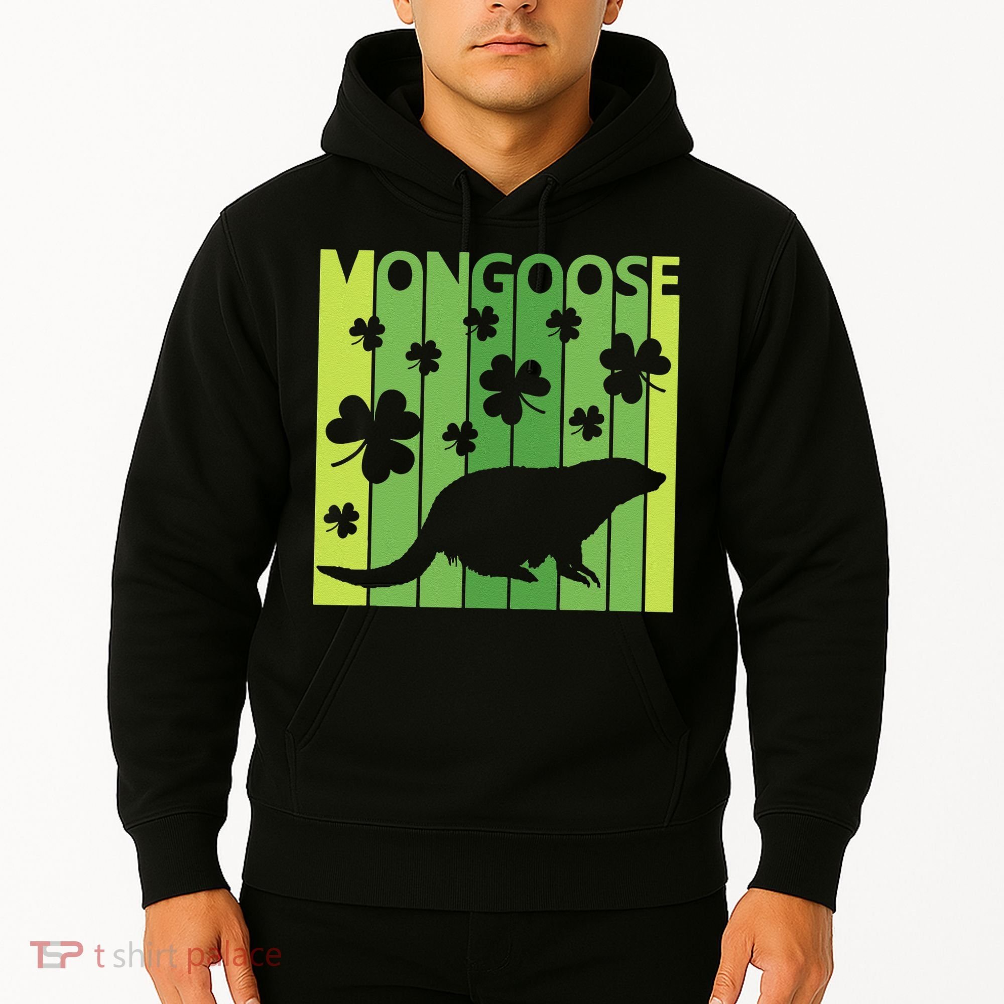 Lucky Mongoose Animal St Patrick's Day Irish Gift Hoodie