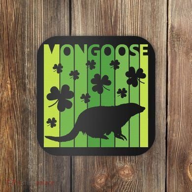 Lucky Mongoose Animal St Patrick's Day Irish Gift Coaster