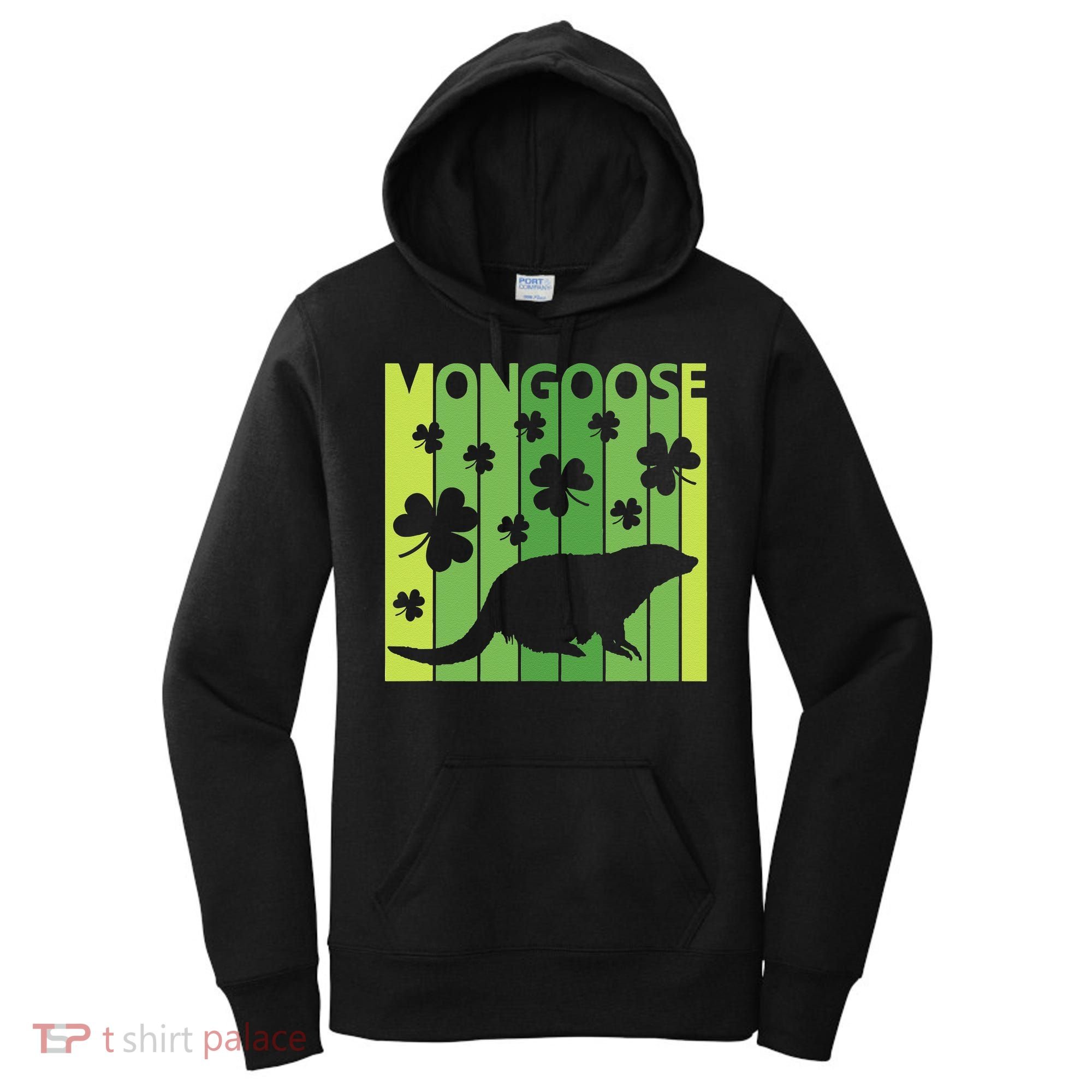 Lucky Mongoose Animal St Patrick's Day Irish Gift Women's Hoodie