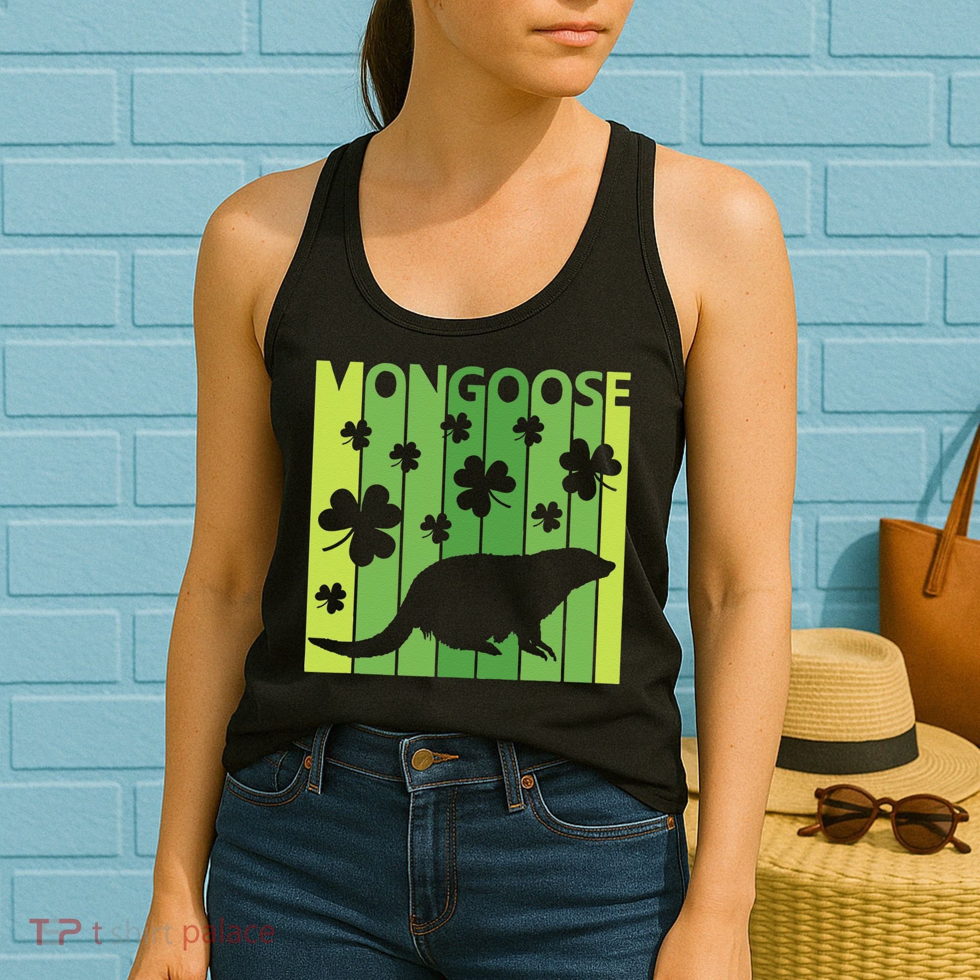 Lucky Mongoose Animal St Patrick's Day Irish Gift Women's Tank Top