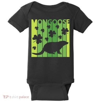 Lucky Mongoose Animal St Patrick's Day Irish Gift Baby Bodysuit
