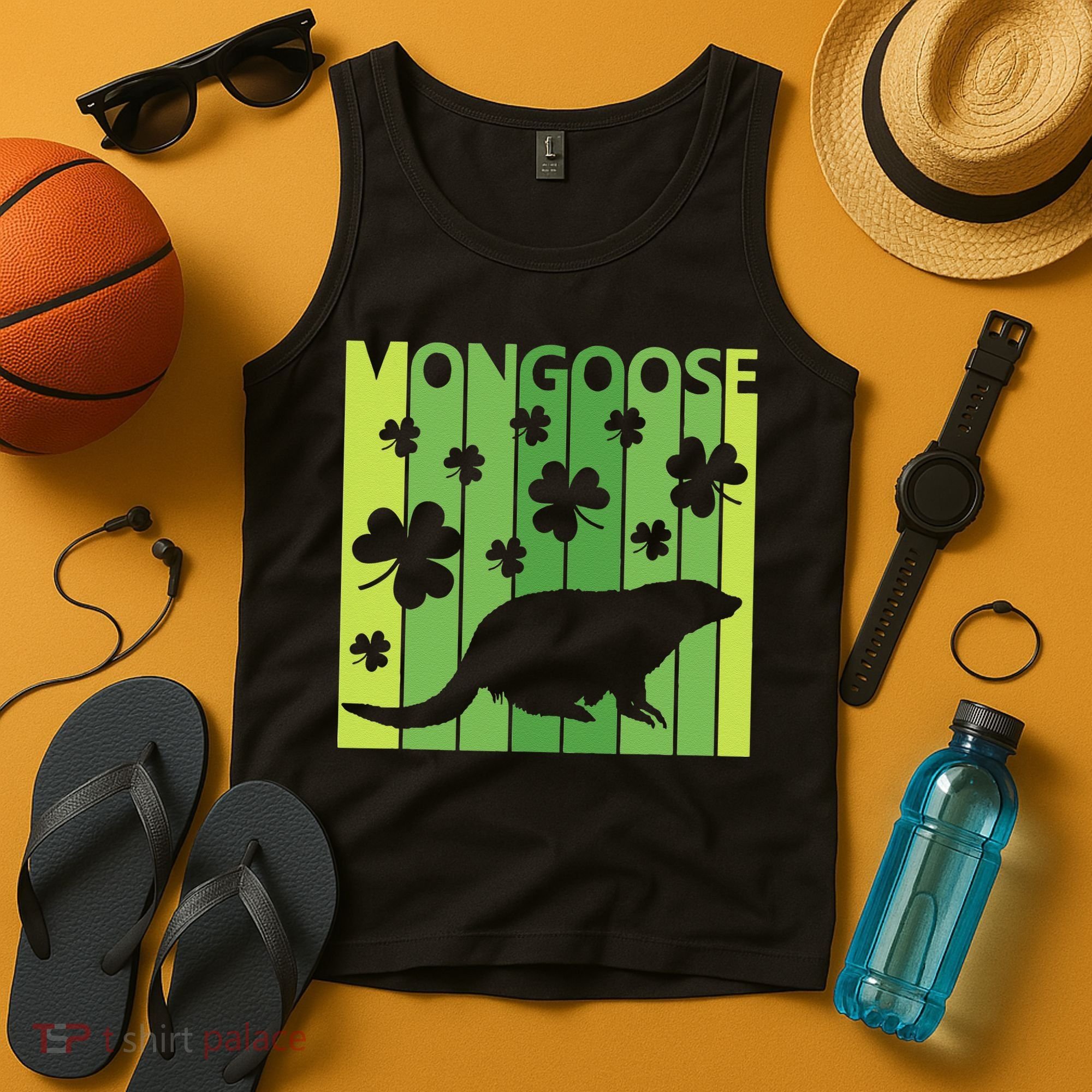 Lucky Mongoose Animal St Patrick's Day Irish Gift Tank Top
