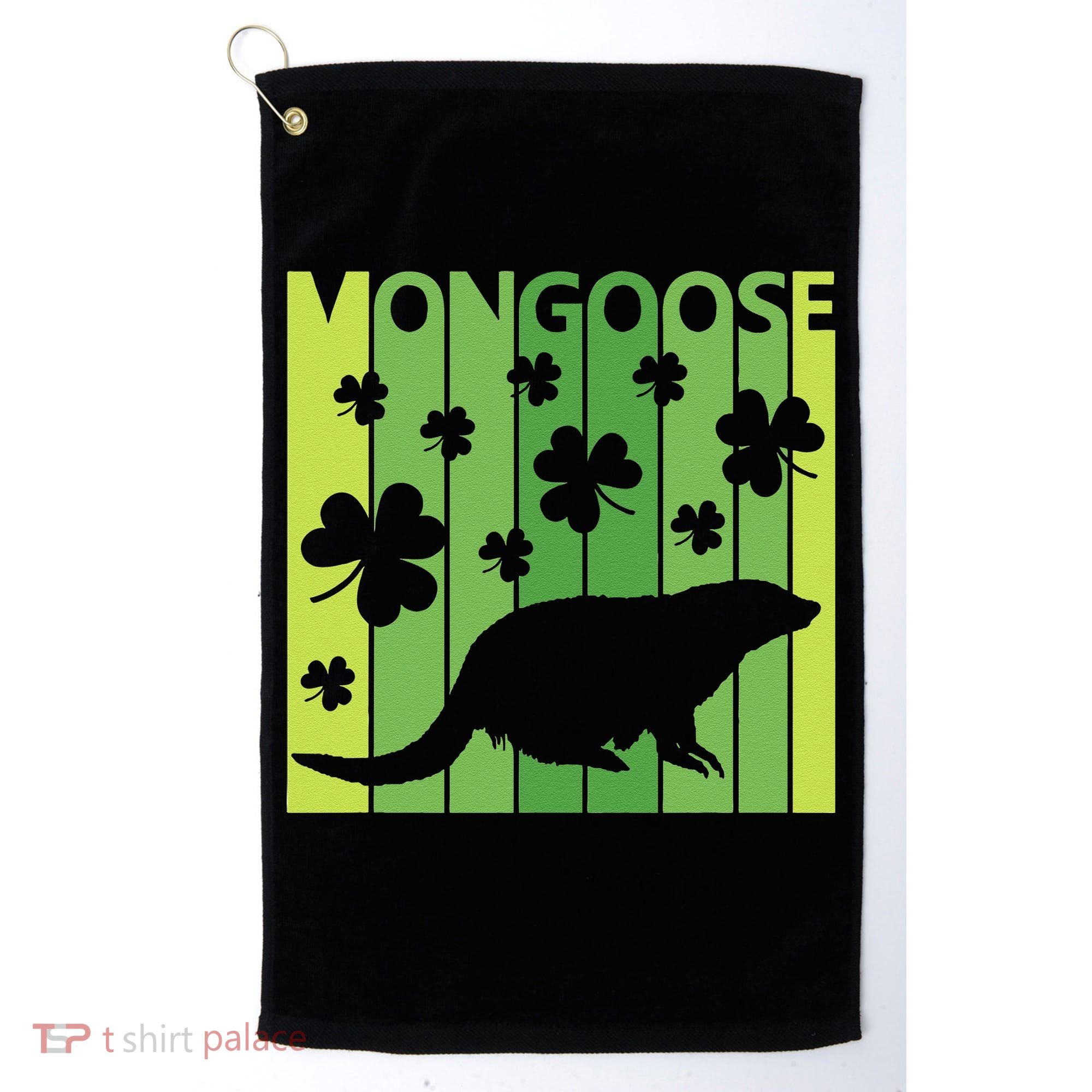 Lucky Mongoose Animal St Patrick's Day Irish Gift Golf Towel