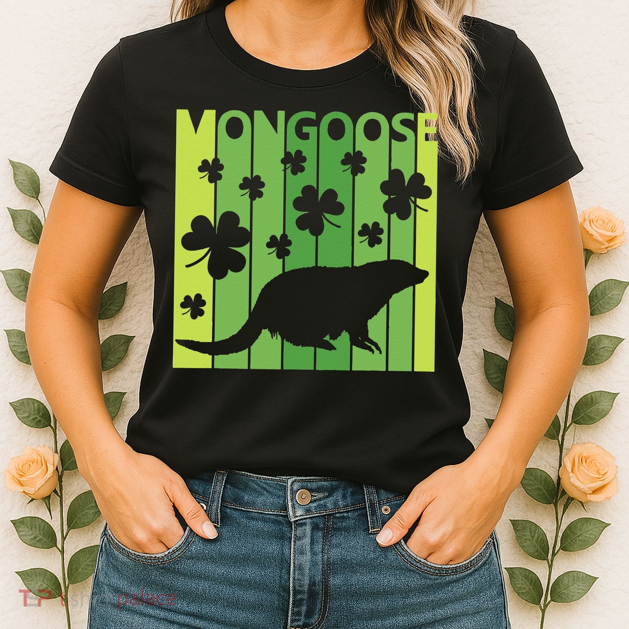 Lucky Mongoose Animal St Patrick's Day Irish Gift Women's T-Shirt