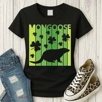 Lucky Mongoose Animal St Patrick's Day Irish Gift Women's T-Shirt thumb 3