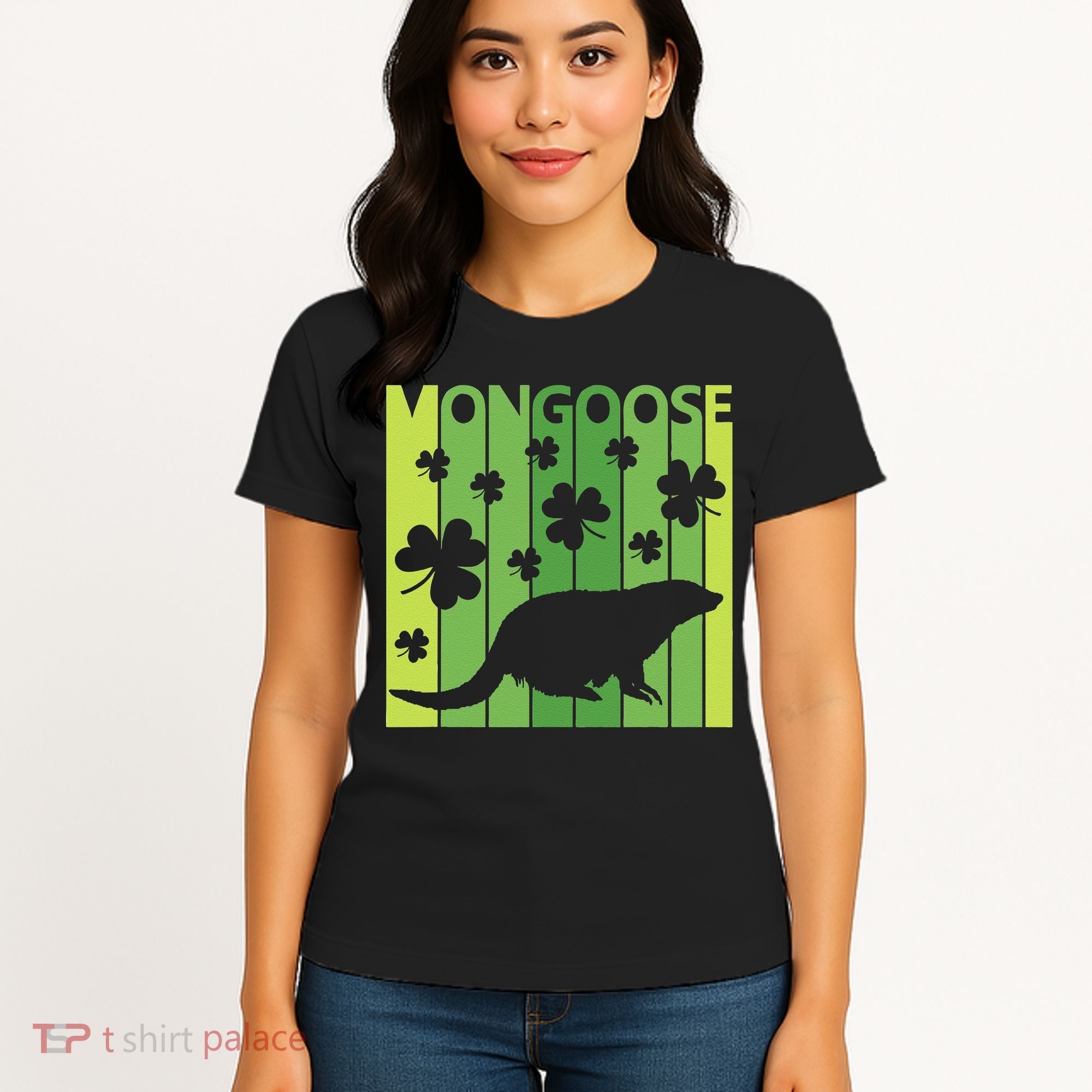 Lucky Mongoose Animal St Patrick's Day Irish Gift Women's T-Shirt