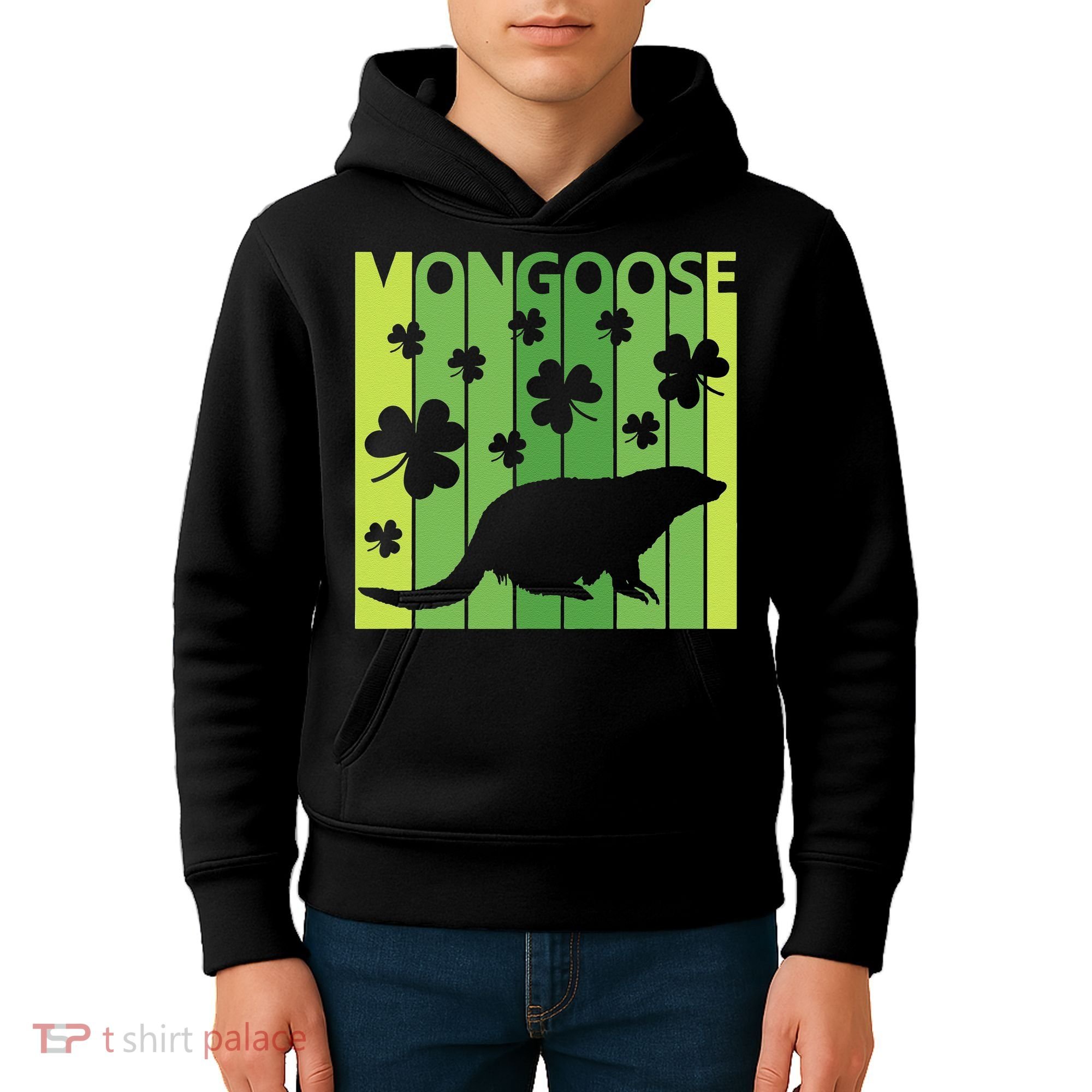 Lucky Mongoose Animal St Patrick's Day Irish Gift Kids Hoodie