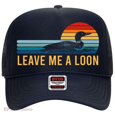 Leave Me A Loon Bird Watcher Gift Vintage Retro Sunset Hat
