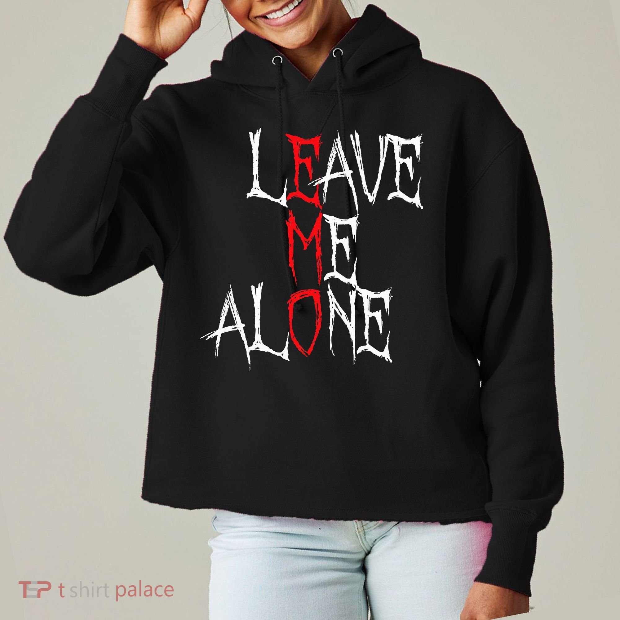 Leave Me Alone Emo Clothes Emocore Emo Music Fan Emo Ladies Heavyweight Boxy Pullover Hoodie