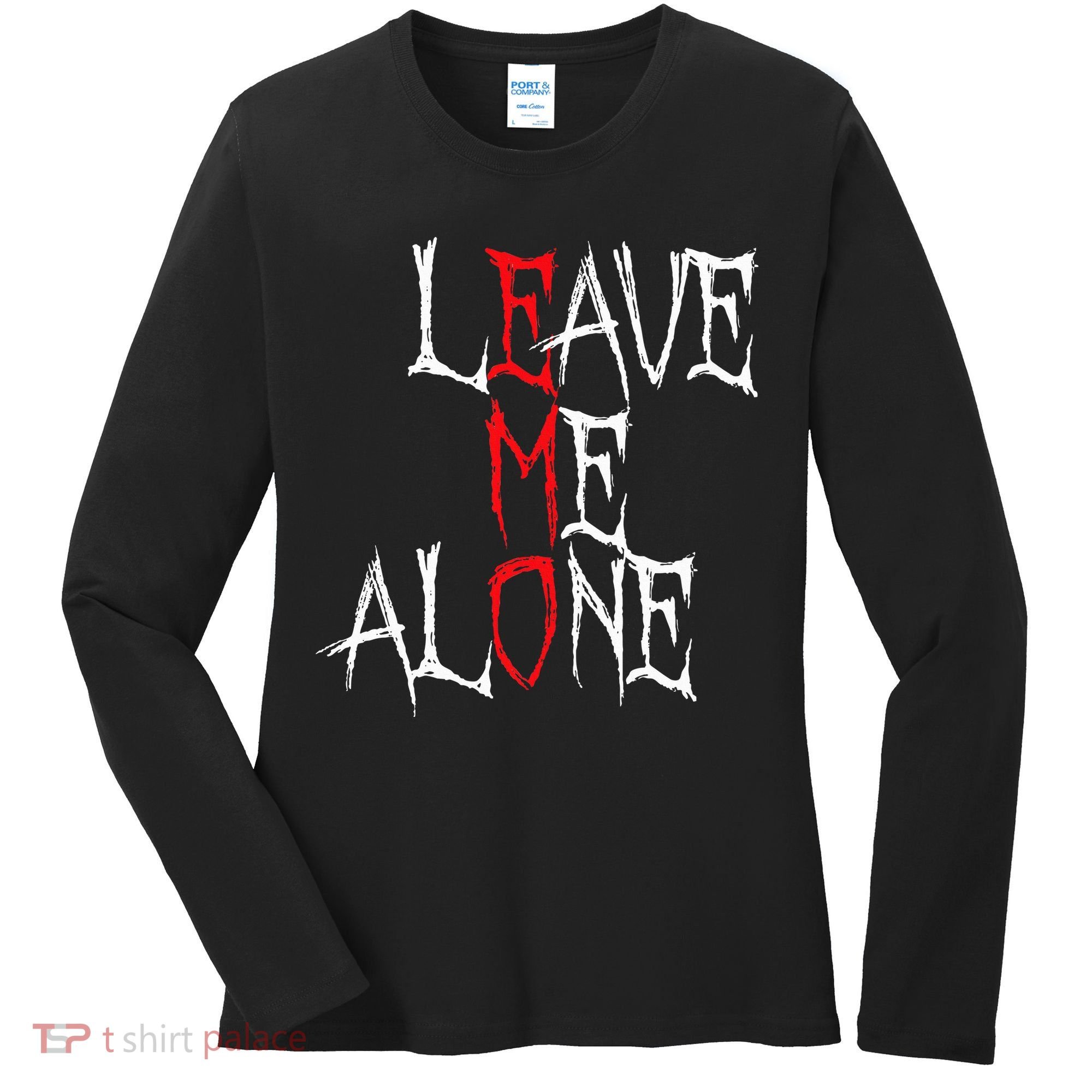 Leave Me Alone Emo Clothes Emocore Emo Music Fan Emo Women's Long Sleeve Shirt