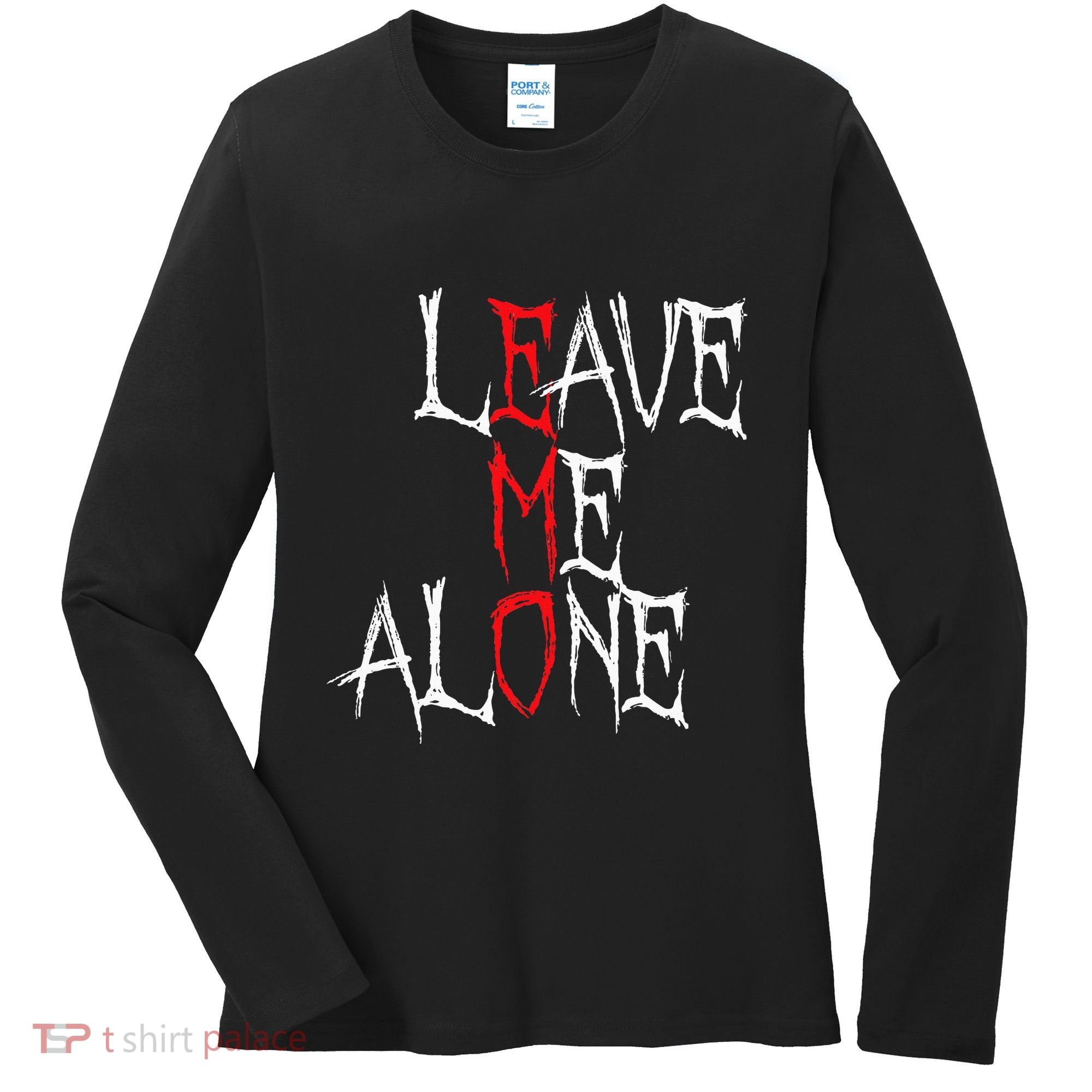 Leave Me Alone Emo Clothes Emocore Emo Music Fan Emo Women's Long Sleeve Shirt