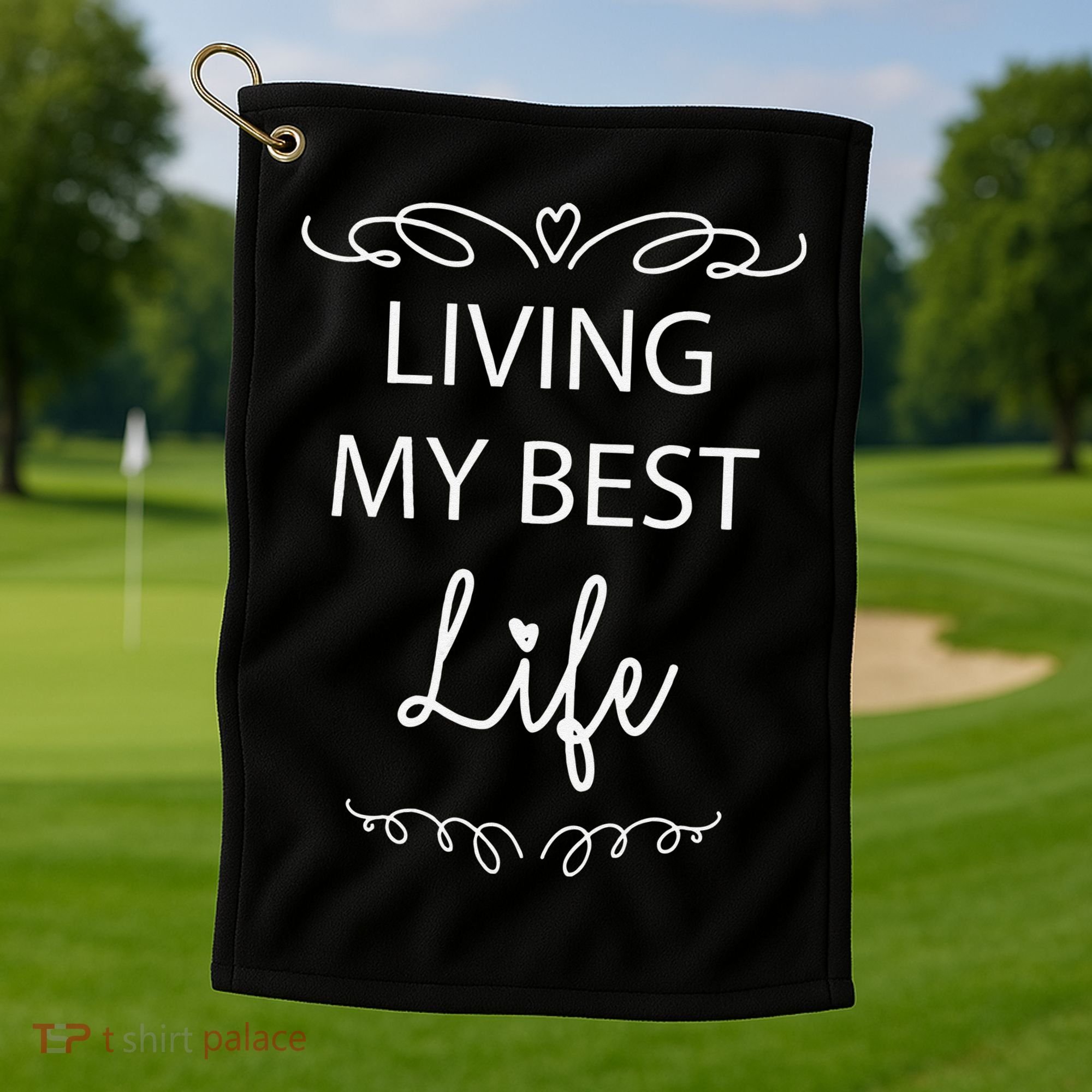 Living My Best Life Cool Golf Towel