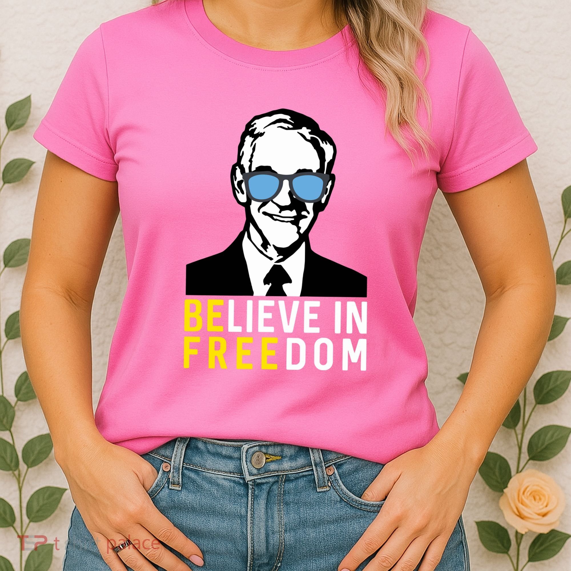 Libertarian Mama Believe In Freedom Libertarian Ron Paul Women's T-Shirt