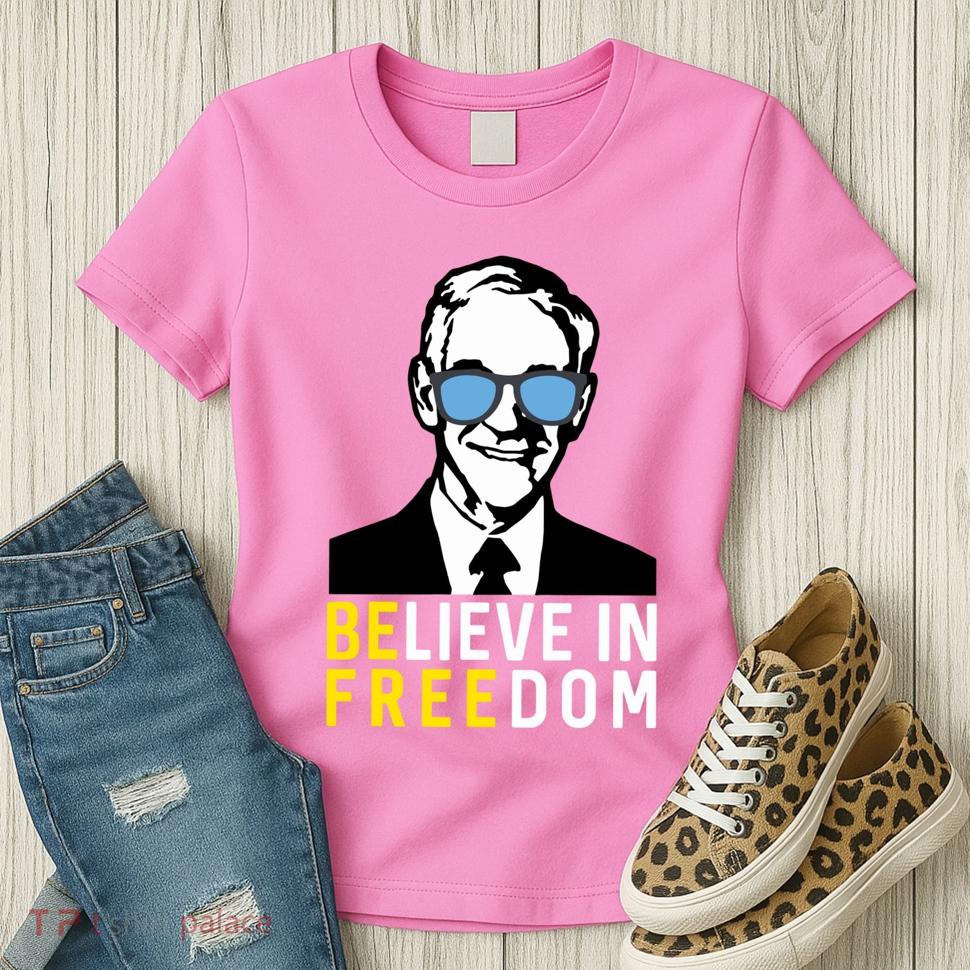 Libertarian Mama Believe In Freedom Libertarian Ron Paul Women's T-Shirt