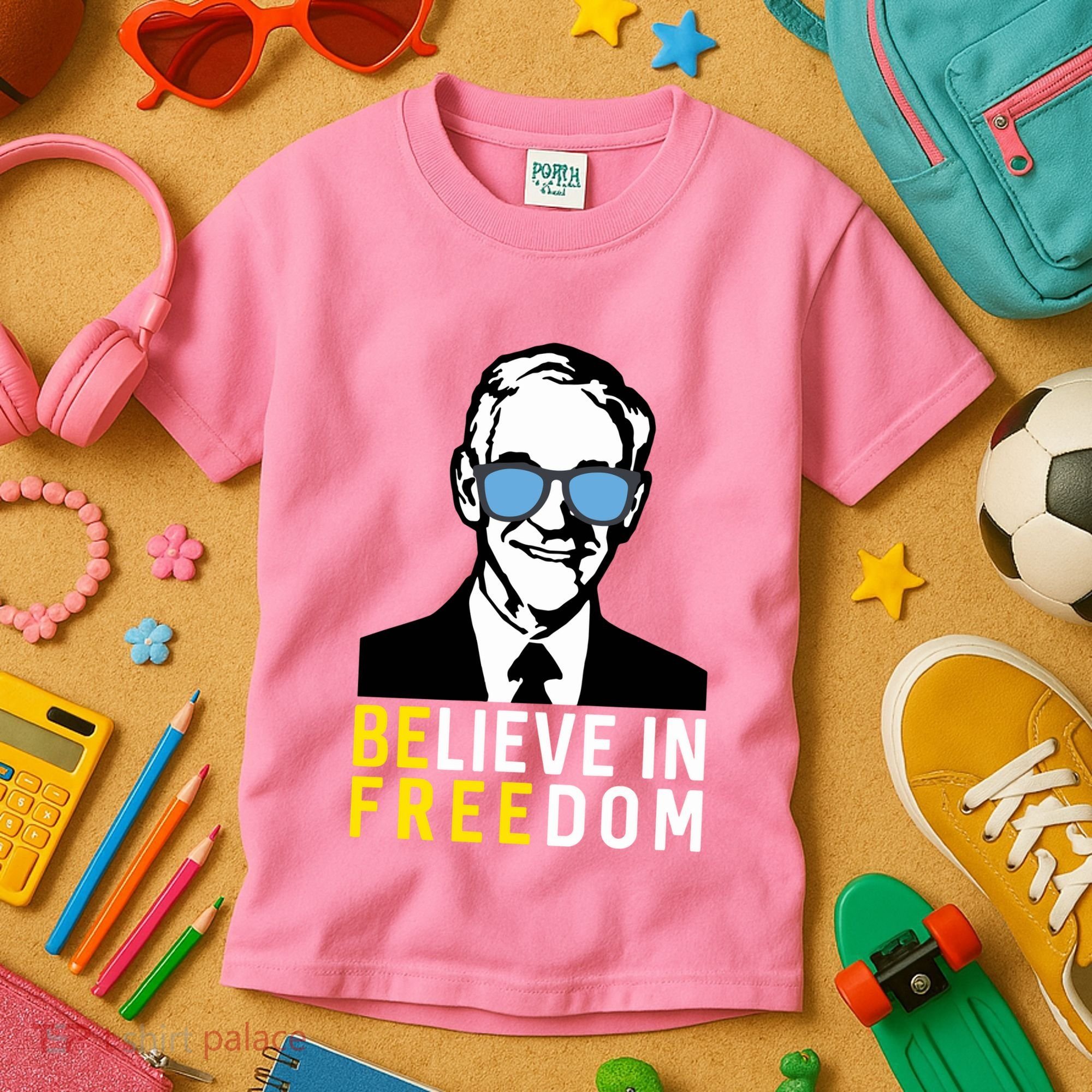 Libertarian Mama Believe In Freedom Libertarian Ron Paul Kids T-Shirt
