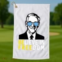 Libertarian Mama Believe In Freedom Libertarian Ron Paul Golf Towel thumb 1