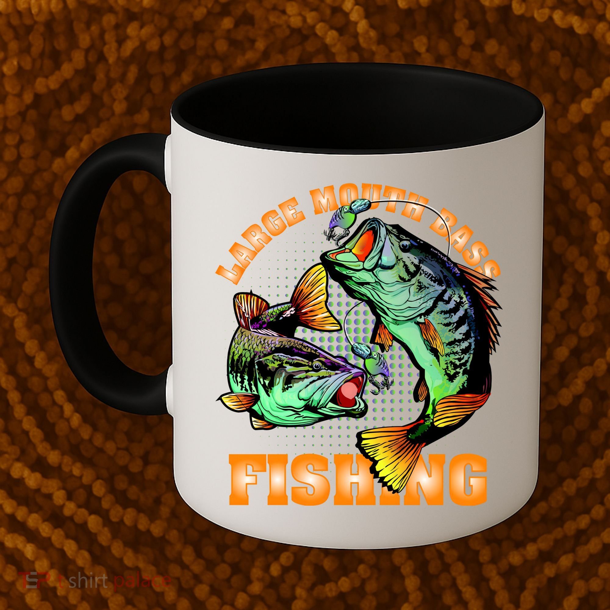 Large Mouth Bass In Action Fishing Coffee Mug