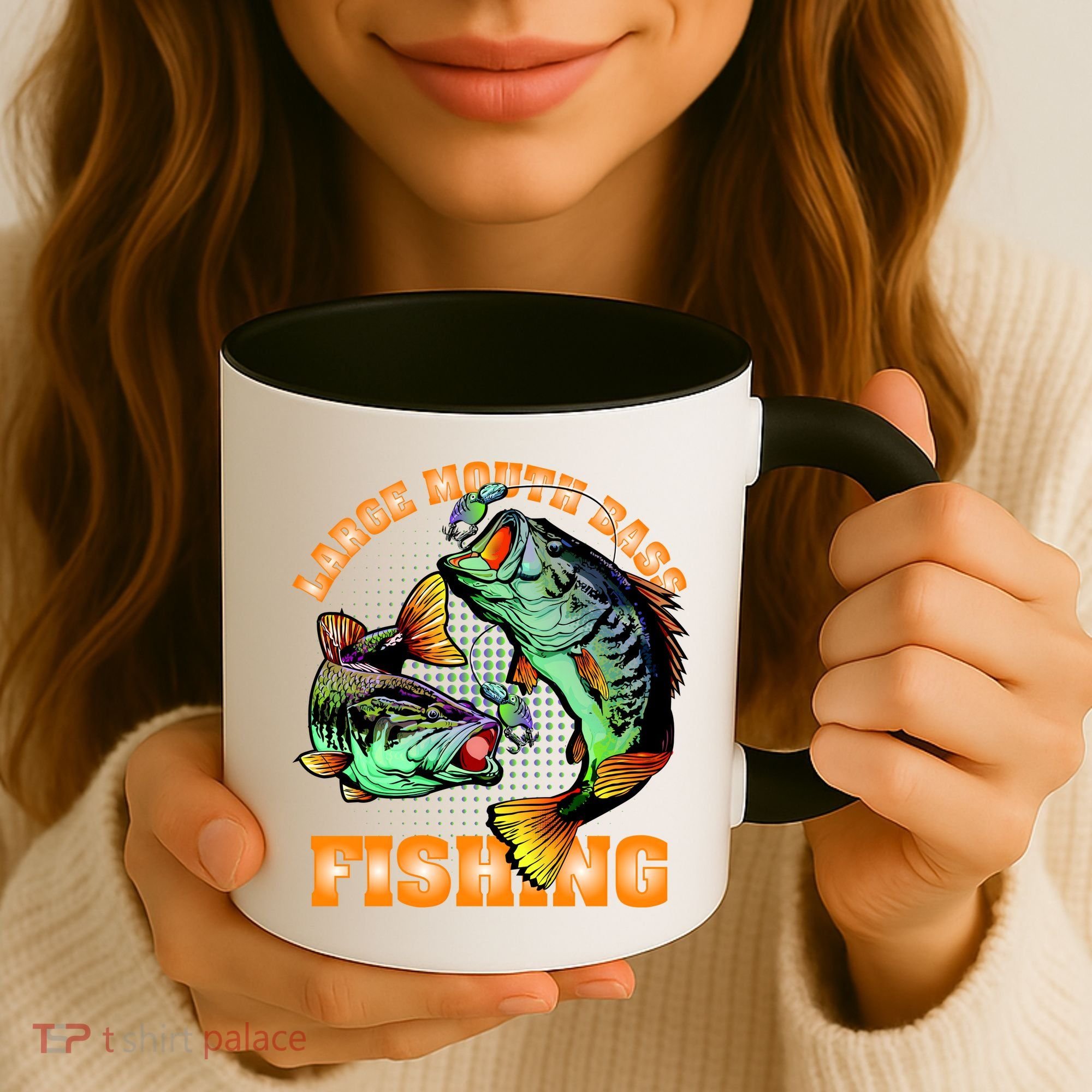 Large Mouth Bass In Action Fishing Coffee Mug