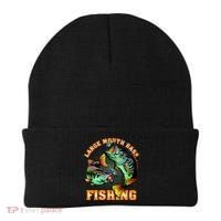 Large Mouth Bass In Action Fishing Beanie thumb 0