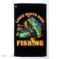 Large Mouth Bass In Action Fishing Golf Towel thumb 0
