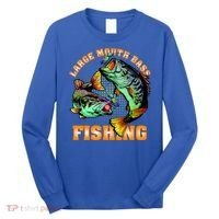 Large Mouth Bass In Action Fishing Long Sleeve Shirt thumb 0