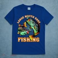 Large Mouth Bass In Action Fishing T-Shirt thumb 5