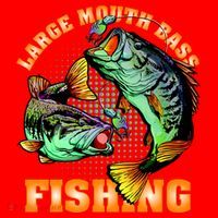 Large Mouth Bass In Action Fishing Santa Hat thumb 1