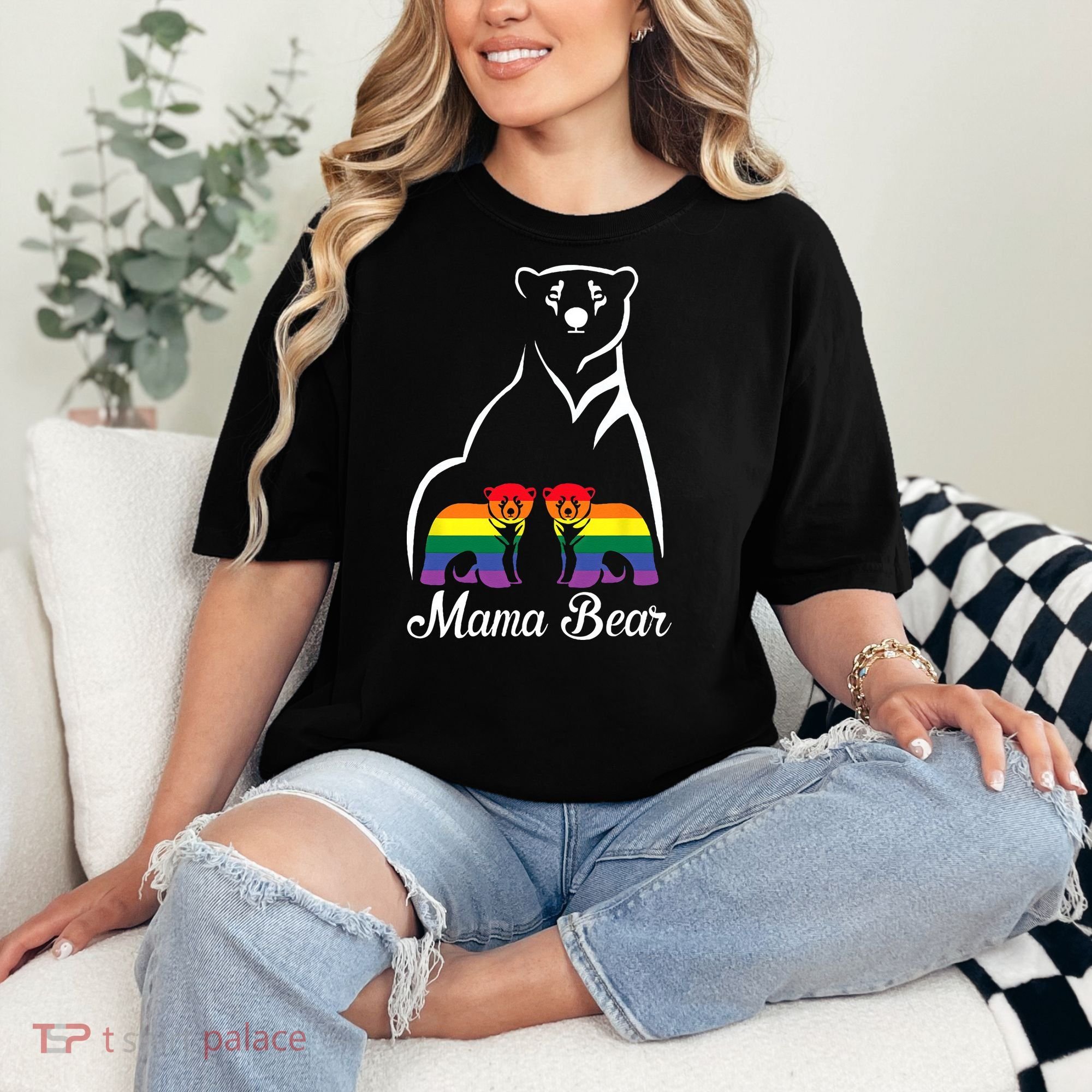 LGBT Mama Bear Pride Mom Rainbow Comfort Colors T-Shirt