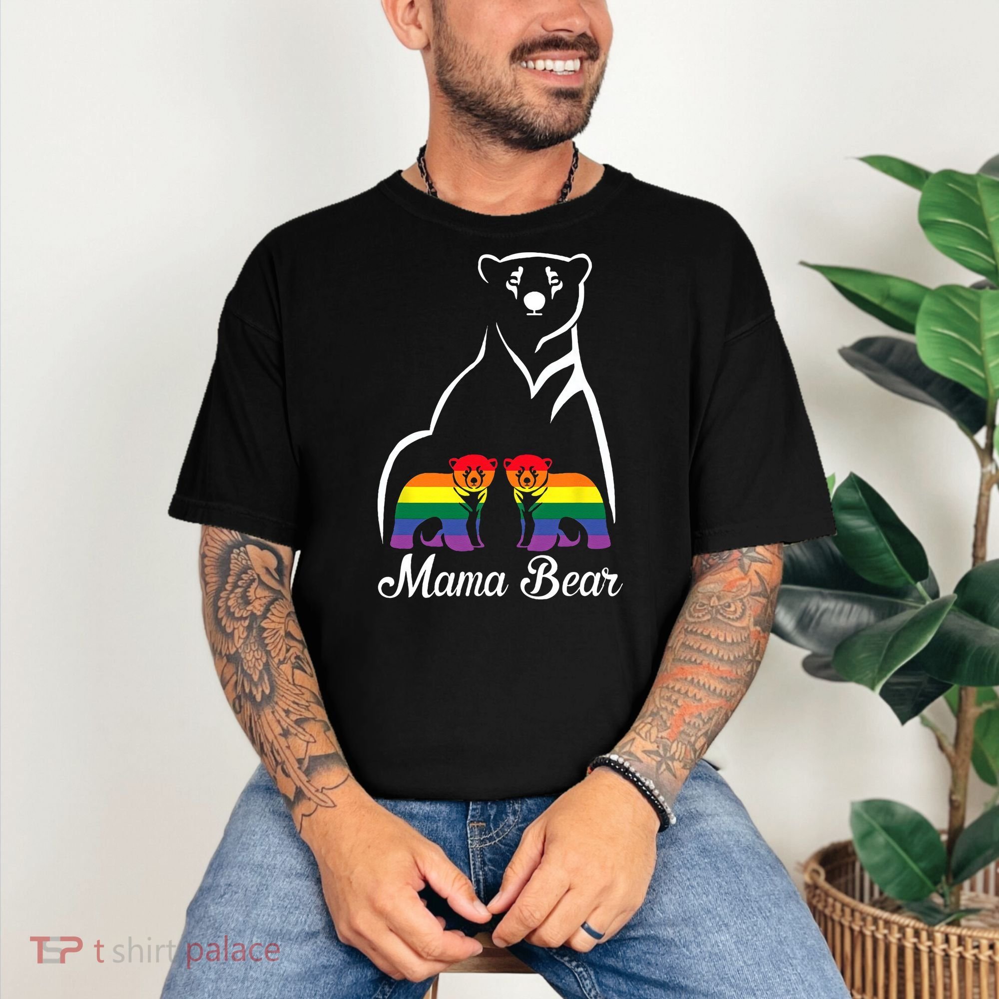 LGBT Mama Bear Pride Mom Rainbow Comfort Colors T-Shirt