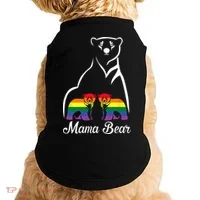 LGBT Mama Bear Pride Mom Rainbow Doggie Tank thumb 0