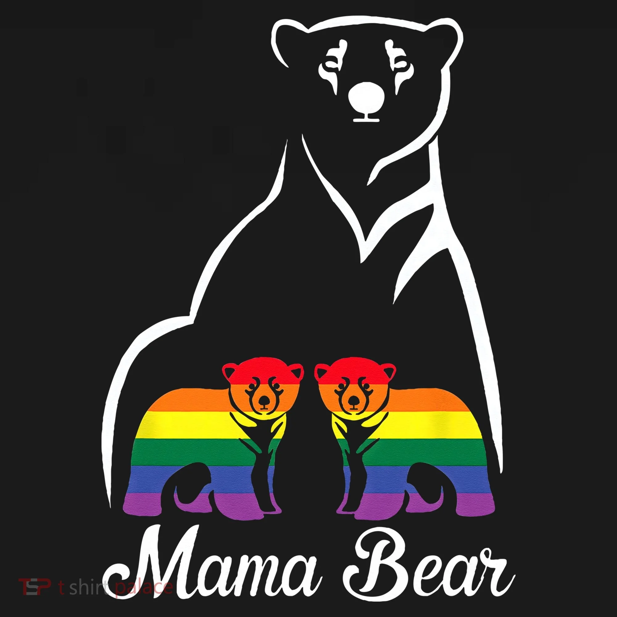 LGBT Mama Bear Pride Mom Rainbow Doggie Tank