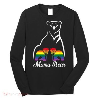 LGBT Mama Bear Pride Mom Rainbow Long Sleeve Shirt
