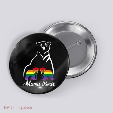 LGBT Mama Bear Pride Mom Rainbow Button