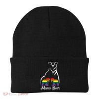 LGBT Mama Bear Pride Mom Rainbow Beanie thumb 0