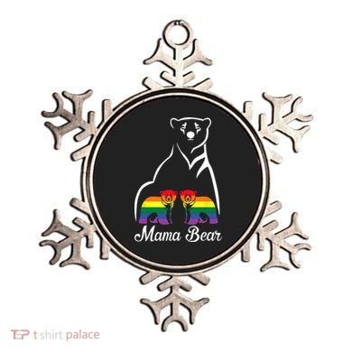 LGBT Mama Bear Pride Mom Rainbow Ornament