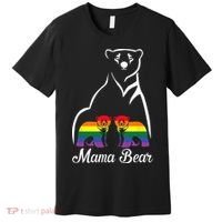 LGBT Mama Bear Pride Mom Rainbow Premium T-Shirt thumb 0