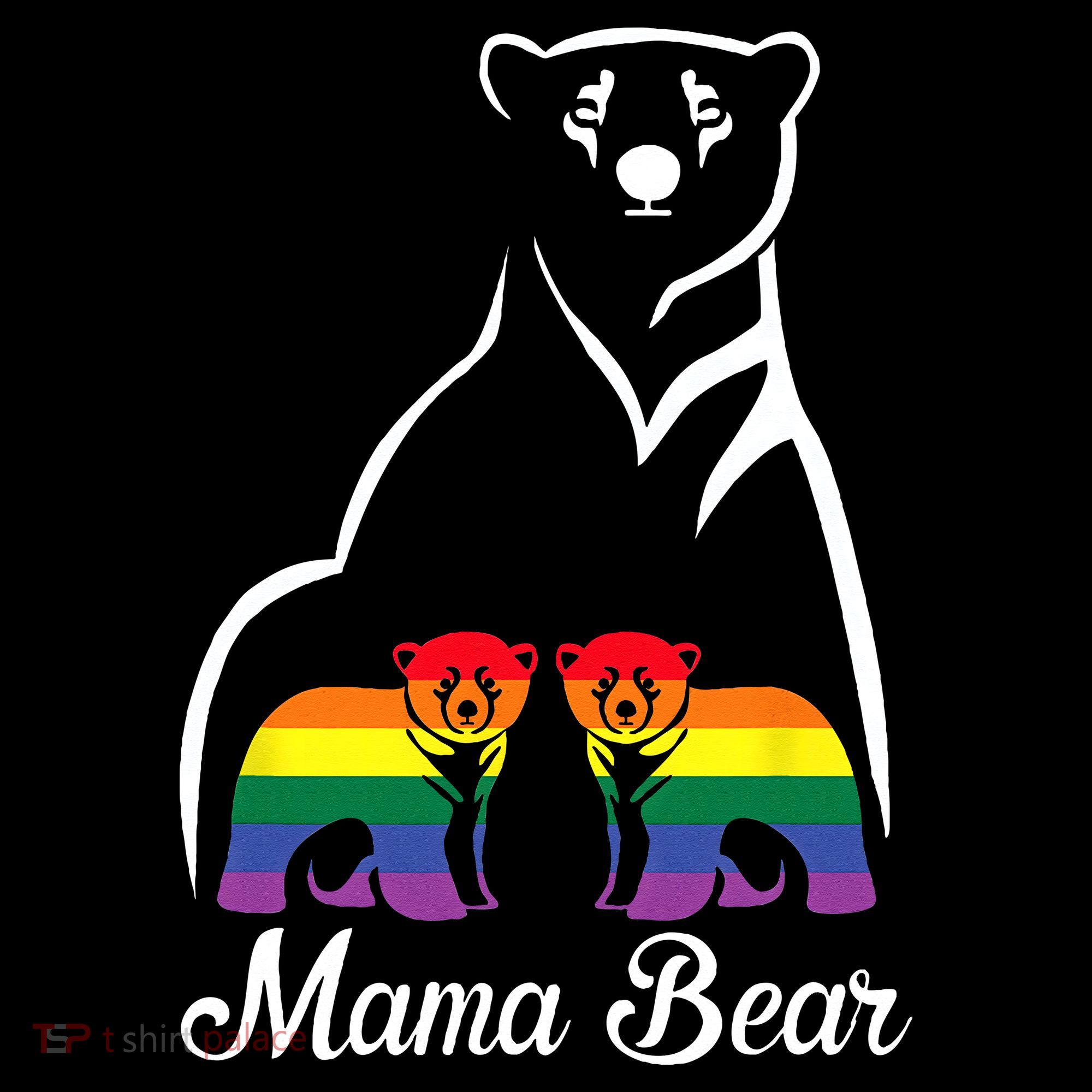 LGBT Mama Bear Pride Mom Rainbow Sustainable Knit Beanie