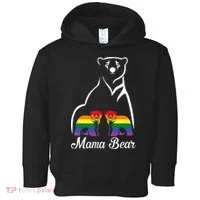 LGBT Mama Bear Pride Mom Rainbow Toddler Hoodie thumb 0